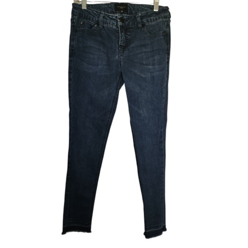 Celebrity Pink Jeans Dark Wash Frayed‎ Hem Skinny Denim